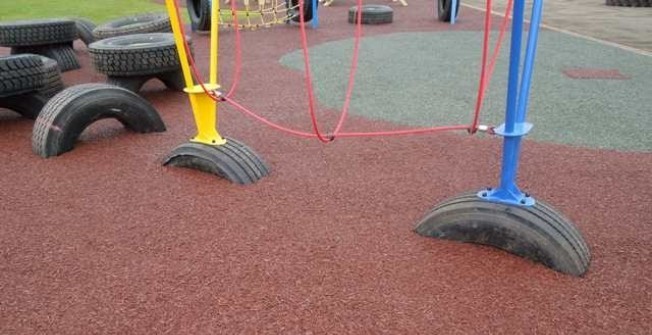 Rubber Playground Mulch in Ablington